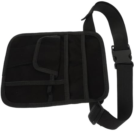 COLLBATH Grembiule con Tasca per Cameriera in Tela Nera Resistente All'usura Quotidiana con Design Versatile e Cintura Regolabile per Hotel e Caffè