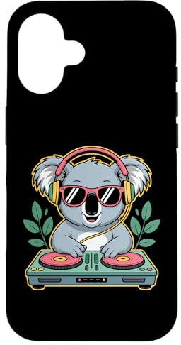 Koala Dj Tocadiscos Fiesta Dj Audífonos Carcasa para iPhone 16