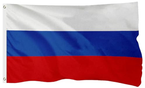 FSFLAG Drapeau russe d'extérieur de 0,9 x 1,5 m fabriqué en polyester renforcé 400D avec 2 œillets en laiton, résistant à la décoloration et robuste pour une utilisation en extérieur, purement