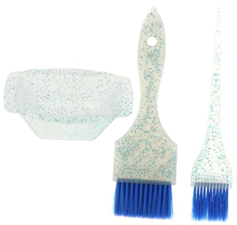 Healeved Juego Profesional para Teñir el Cabello Cuenco de Mezcla Azul y Cepillo de Cerdas Suaves, Accesorio para Peluquería y Uso en Casa, Kit de Tinte para Salón Herramienta de