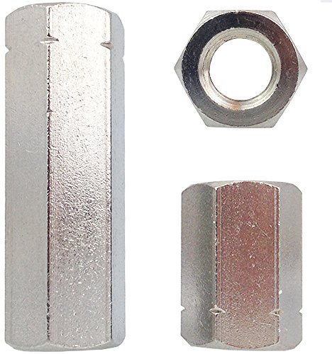 5 Stück Gewindemuffen M10 X 30 (SW17) Sechskant, Edelstahl A2