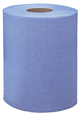 Bobine d'essuyage à dévidage central bleue - colis de 6