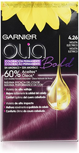 Garnier Olia - Coloración Permanente sin Amoniaco, con Aceites Florales de Origen Natural - Tono Bold Violeta Eléctrico 4.26