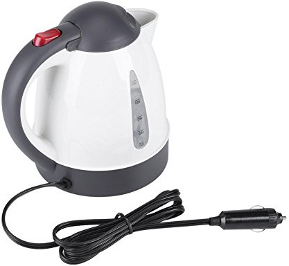 Auto Wasserkocher, Haofy 12V 1L Elektrische Wasserkocher für Lkw, Reisewasserkocher mit Zigarettenanzünder für Wasser, Kaffee und Tee, Schnell Kochen für Autofahrt Camping