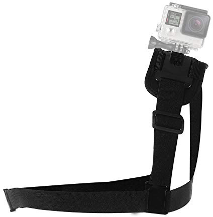 Vbestlife Kamera axelrem, justerbar enkel axel bröstrem sele monteringsadapter för 4/3 + 3/2/1 Yi actionkameror, svart, standard