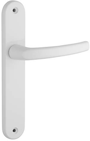 THIRARD - Ensemble de Poignées pour Porte Intérieure Sultane - Carré 7 mm - Entr'Axes 195 mm - Finition Blanc - Usage Pratique - Design Élégant - Installation Facile