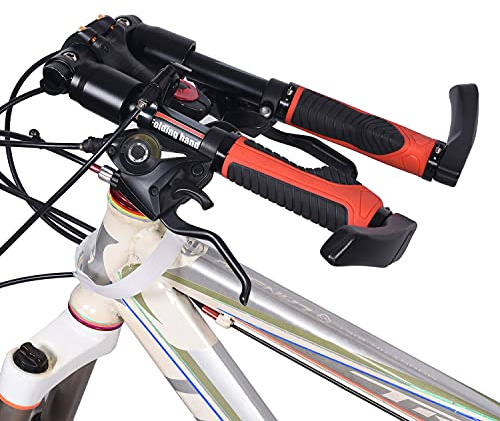 ThinkTop 660 mm Bike Folding Handlebars Aluminum Alloy Foldable Bike Handle Bars 25.4 mm 31.8 mm Quick Release Save Space for MTB Bike