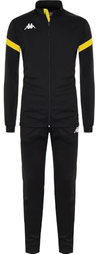 Kappa Dalcito Tuta da ginnastica, Nero / Giallo, L Unisex - Adulto