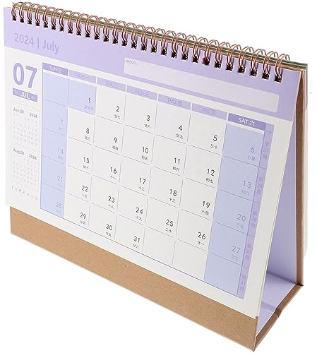 SAFIGLE Tischkalender 2024 Flip-Kalender Tisch Mit Leerem Block 2024 Planer Büro-Schreibtisch-Ornament Stand-Up-Flip- Dekor- Geschenke