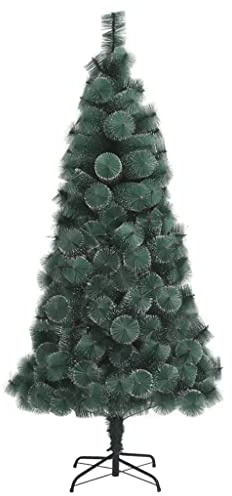 FIRBNUS Árbol de Navidad Artificiall con Soporte Verde Pet 150 cm Reutilizable Moderno Adorno Navideño en Interior Exterior Patio Jardín Decoración Realista de Vacaciones Navideñas