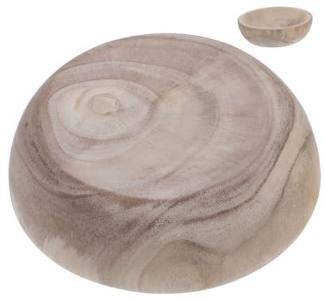 Cabilock Plateau Rond Bois pour Bijoux Plateau De Présentation De Boucles Oreilles Et Organisateur De Bijoux