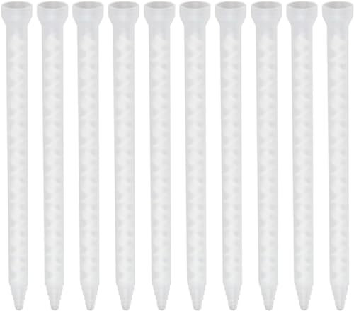 Mixing Nozzle Static Mixer Tips Epoxy Tips Mixing Tubes for AB Adhensive Applicatior 18 Elements 10 Pieces