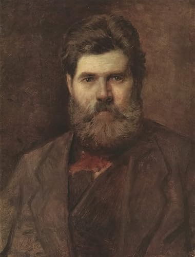 MSTECO Famoso Impresiones de Arte Pintura Cuadro de Tela para la Pared Retrato del escultor VS Borovskogo Vasily Grigorievich Perov para la Decoración del Pasillo 60x90cm