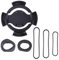 Supporto per computer da bicicletta, staffa di montaggio per computer Polar Bike Tachimetro, 47 x 47 mm, per Polar V650, per Polar M450, per Polar M460