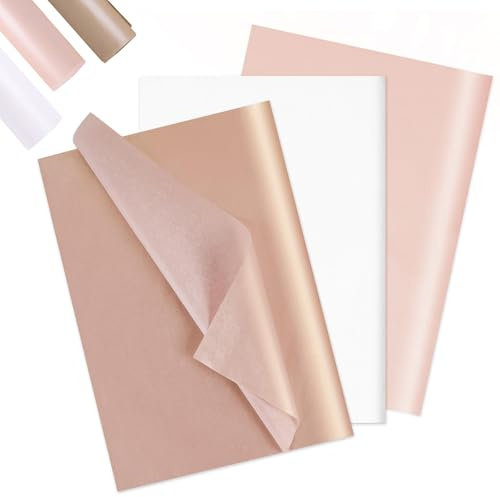 Carta Velina Comioke, 30 Fogli Rosa 70x50 cm, Per Confezioni Regalo e Decorazioni