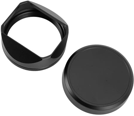 for Fuji X100V Square Lens Hood, Metal Lens Hood Shade with Lens Cap, Camera Lens Hood for Fuji X100VI X100V Camera Accessories