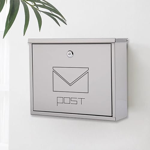 Boite au Lettres, Boite A Lettre, Boîte aux Lettres Murale, Boîte aux Lettres en Acier Inoxydable avec Serrure, Procédé de Brossage Double Face, Adaptée aux Familles, aux Entreprises de Plein Air