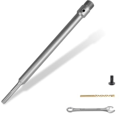 LALAGO 300 mm Mango redondo SDS Plus Vástago, SDS Plus Mango Barra de Conexión, Manija Redonda SDS MáS VáStago de extensión (Paso fino 2 mm)