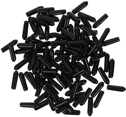 SOLUSTRE 500pcs Rubber Cap Plug for Furniture Metal Chair Tips Table Legs Screw Thread Nail Heads