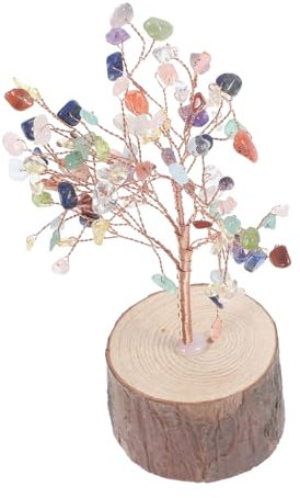 Cabilock Crystal Tree Ornament for Home Decor Delicate Natural Amethyst Desktop Decor Unique Indoor Craft for Lightweight and Stylish Watercolor Design