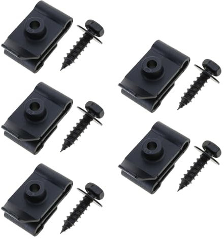 MISUVRSE 5/10 pezzi Car U tipo vite clip di fissaggio piastra targa dado base rivetti per parafango moto paraurti