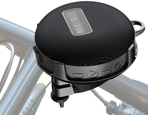 Ruiqas Portable Haut-Parleur Bluetooth sans Fil, IPX7 étanche, Haut-Parleur à Basses Puissantes avec Micro Appel Mains Libres pour Cyclisme, Camping, Randonnée