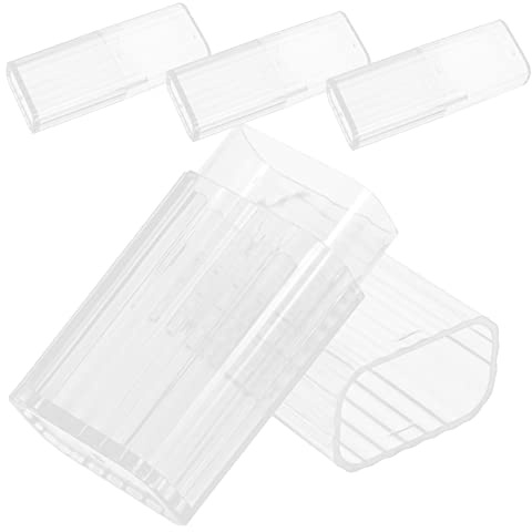 CONGARTENO Caja De Almacenamiento Portátil Transparente Pequeña Para De , Resistente, Tapa Protectora, Compacta Para Viaje, Oficina y Hogar, Set De 4 Unidades