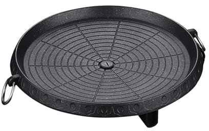 GUHPZA Poêle À Griller Coréenne Haut De Gamme pour La Cuisine Et Le Barbecue en Plein Air, Ronde, 30 Cm，Round