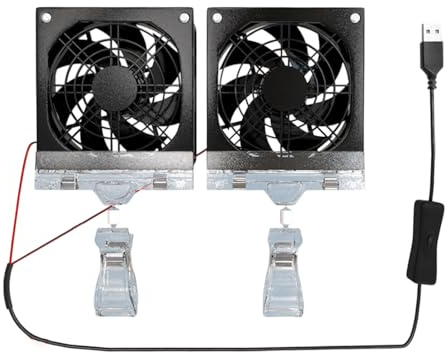 DEKKRYNFV Ventilador de refrigeración USB de 8 cm con control de encendido/apagado de 5 V y 3600 RPM para gabinete electrónico y carcasa de computadora, gestión de temperatura, ventilador de