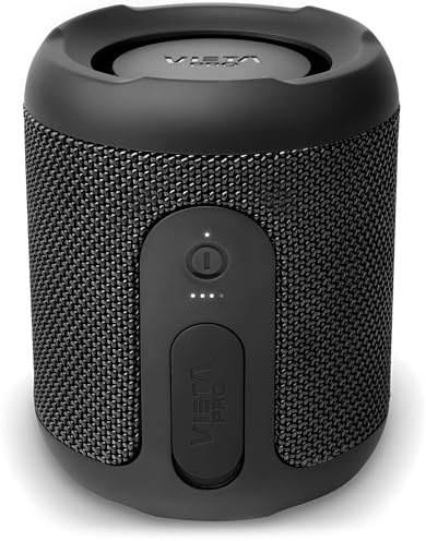 Vieta Pro Sun 2 Altavoz Bluetooth 5.3 Potente de 16W Portátil, Resistente al Agua IPX7 para Ducha y Piscina. Speaker Pequeño Batería 13h, Micrófono, Aux-In, USB-C y TWS