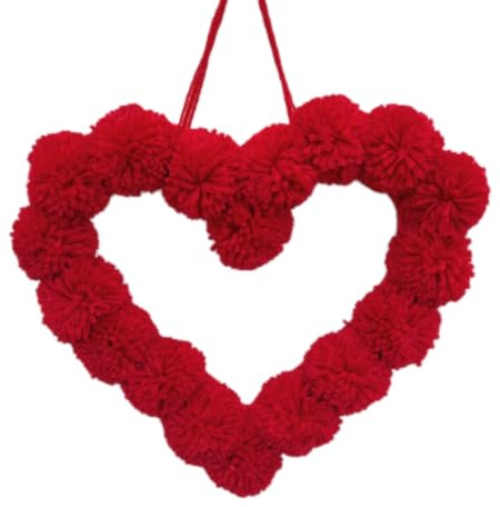 PPcdfre Guirnalda de Bolas de Pelo de Amor para el Día de San Valentín, Decoración de Interiores de Peluche, Decoración del Hogar, Propuesta de Boda, Decoración A