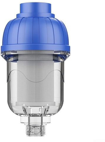 Stainless Water Filter for Shower Head, Tap & Washing Machine - Plastic Filter Cartridge with Transparent Housing, Heavy Metal Removal, Purifier for Tap Water