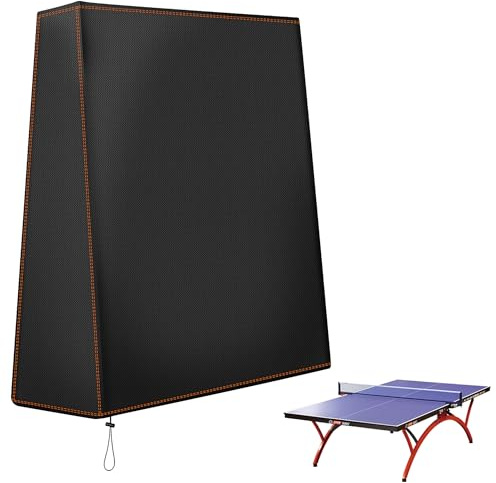 Rimwig Tischtennistisch Abdeckplane Winddicht Tischtennisplatte Abdeckung wasserdichte für Outdoor und Indoor,Reißfest UV-Beständiges Tischtennis Schutzhülle(166x71x186cm)
