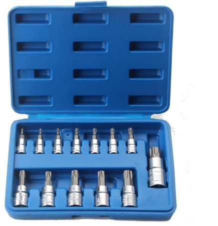URPIZY Set di chiavi a bussola Torx da 13 pezzi: acciaio al cromo vanadio durevole per una facile riparazione e conservazione