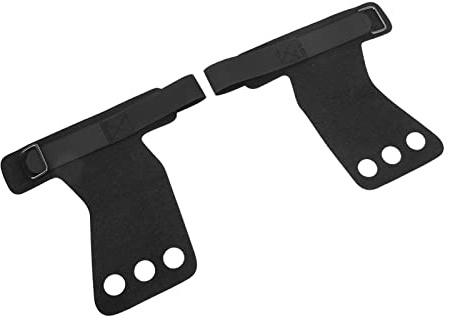 Dilwe Protecteur de Paume de Gymnastique en Simili Cuir, Poignée Durable pour L'entraînement D'haltérophilie pour Hommes et Femmes (Black)