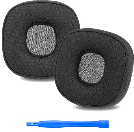Linkidea Repuesto de Almohadillas para el oído Compatible con Auriculares Marshall Major IV/V, Almohadillas Negras de Malla, Suaves y Transpirables