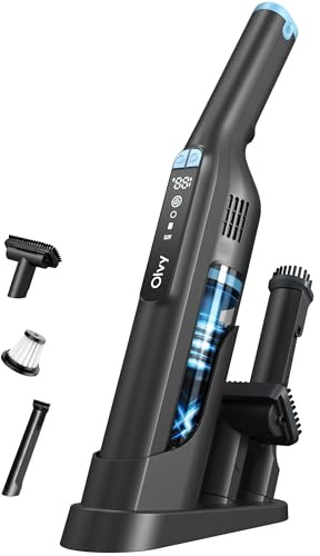 Aspiradora de Mano Inalámbrica 22 kPa, 250W Motor Sin Escobillas, 3 Velocidades, Hasta 35 Min de Autonomía, Aspirador Portátil con Filtro HEPA, Pantalla LCD y Accesorios para Coche, Sofá y Mascotas