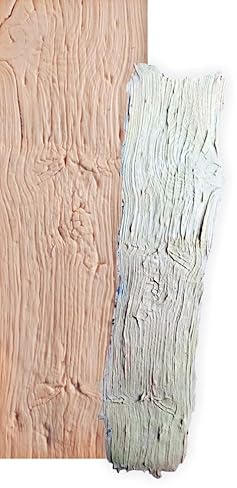 Molde para yeso impreso de imitación madera, pared impresa cemento estampado Mat Legno rústico de 90 x 20 cm aprox