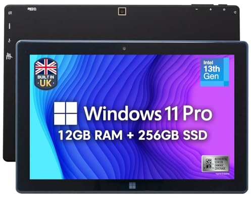 Fusion5 Built in the UK 10.1” Windows 11 Professional Tablet PC FWIN232 PRO N5, 12GB RAM, 256GB SSD, 13th Gen CPU, Full HD Windows Tablet, USB C, HDMI - 2 Year Full Warranty with Accidental Damage