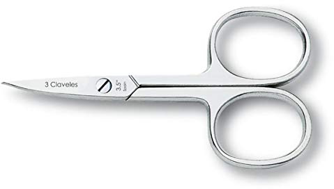 3 Claveles Tijera Para Uñas, Curvas, Acero Carbono, 3.5, color Gris, 35 g