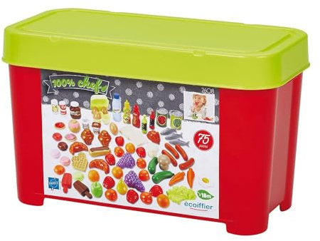 Jouets Ecoiffier- Coffret Alimentation Cuisine-75 Accessoires-Dès 18 Mois-Fabriqué en France, 2608