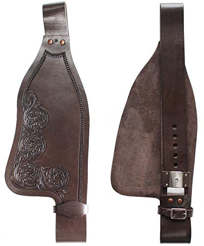 CHALLENGER -Sattelschutzbleche für Pferd, Western-Leder, Braun, 5211DB