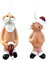 rackbone Naughty Santa Christmas Nikolaus Ornament Nackter Weihnachtsmann Christbaumschmuck Anhänger (Großeltern, 2 Stück)