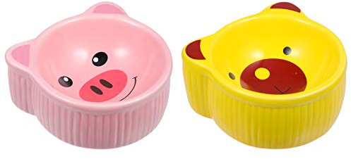 2st Hamsterschale Aus Keramik Kleintierfutterhalter Rennmäuse Badewanne Chinchilla-schüssel Mini-Hamster-Sand-badewanne Kaninchen Futternapf Kleine Tiere Kleines Haustier