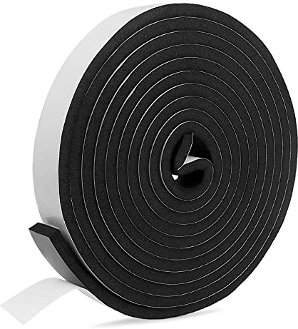 SDLDEER Joint Isolation pour Porte Fenêtre 2.5cm X 1cm X 5m Joint Mousse Adhésif, Isolation Phonique Bande d'Étanchéité pour Porte Fenêtre Anti-Collision Noir