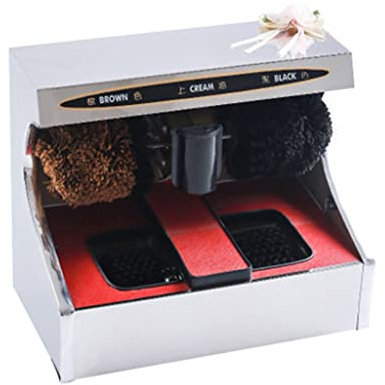 Multifunction Floor-Standing Automatic Shoe Polishing Machine, Double Motor Hotel Business Shoe Pos Shoe Polisher, for Family Hotel Bank Electric Shoe Polisher(Style 3)