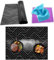 Induction Hob Protector Mat – Non-Slip Silicone Heat-Resistant Cooktop Cover with Blue & Purple Towels – Hob Covers for Induction Hob Protects Against Scratches, Spills & Damage to Kitchen