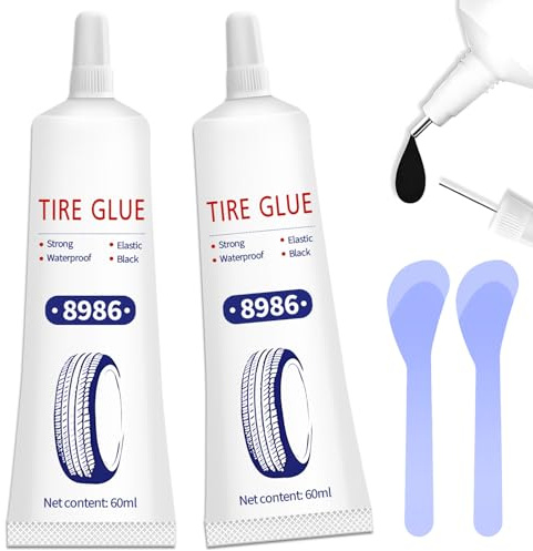 Kit Antipinchazos Coche, 120ML Repara Pinchazos Coche, Kit Reparación Neumático, Kit Repara Pinchazos Moto, para Reparación Rápida de Grietas, Agujeros y Descascarillados de Neumáticos