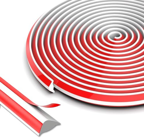 Flexible Zierleiste Selbstklebend, TPE Dreieck Deckenleisten, Weichsockelleiste Selbstklebend, Kantenschutz Wand, Wandleisten Weiß, für Wände, Fliesen, Schrankkanten(27mm*20mm,5M)