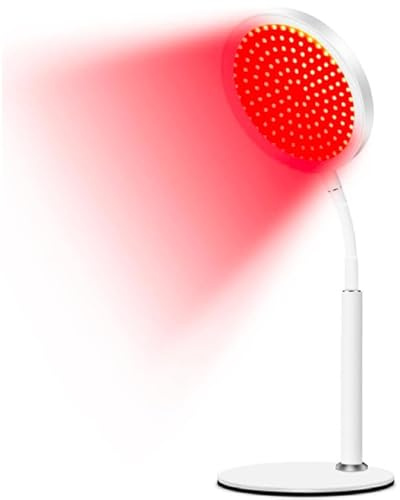 Lampe de luminothérapie rouge visage & corps, LED 660nm & 850nm infrarouge, puce 3-en-1, col de cygne réglable, soin de la peau & soulagement des douleurs